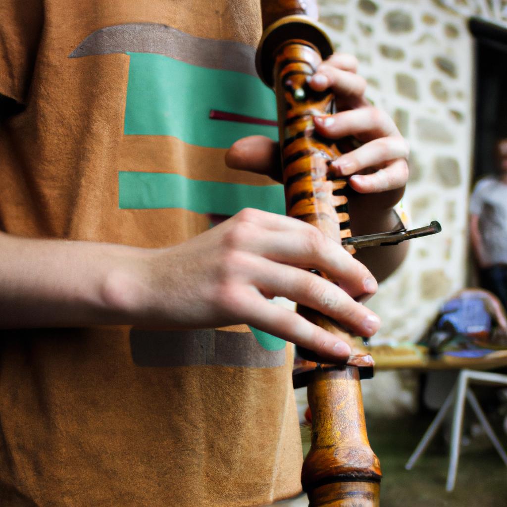 Person playing traditional Irish music