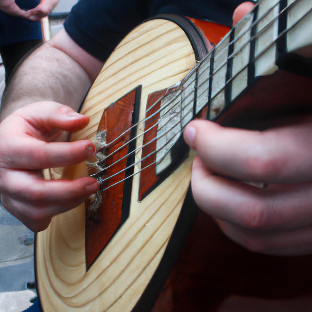 Person playing traditional Irish music