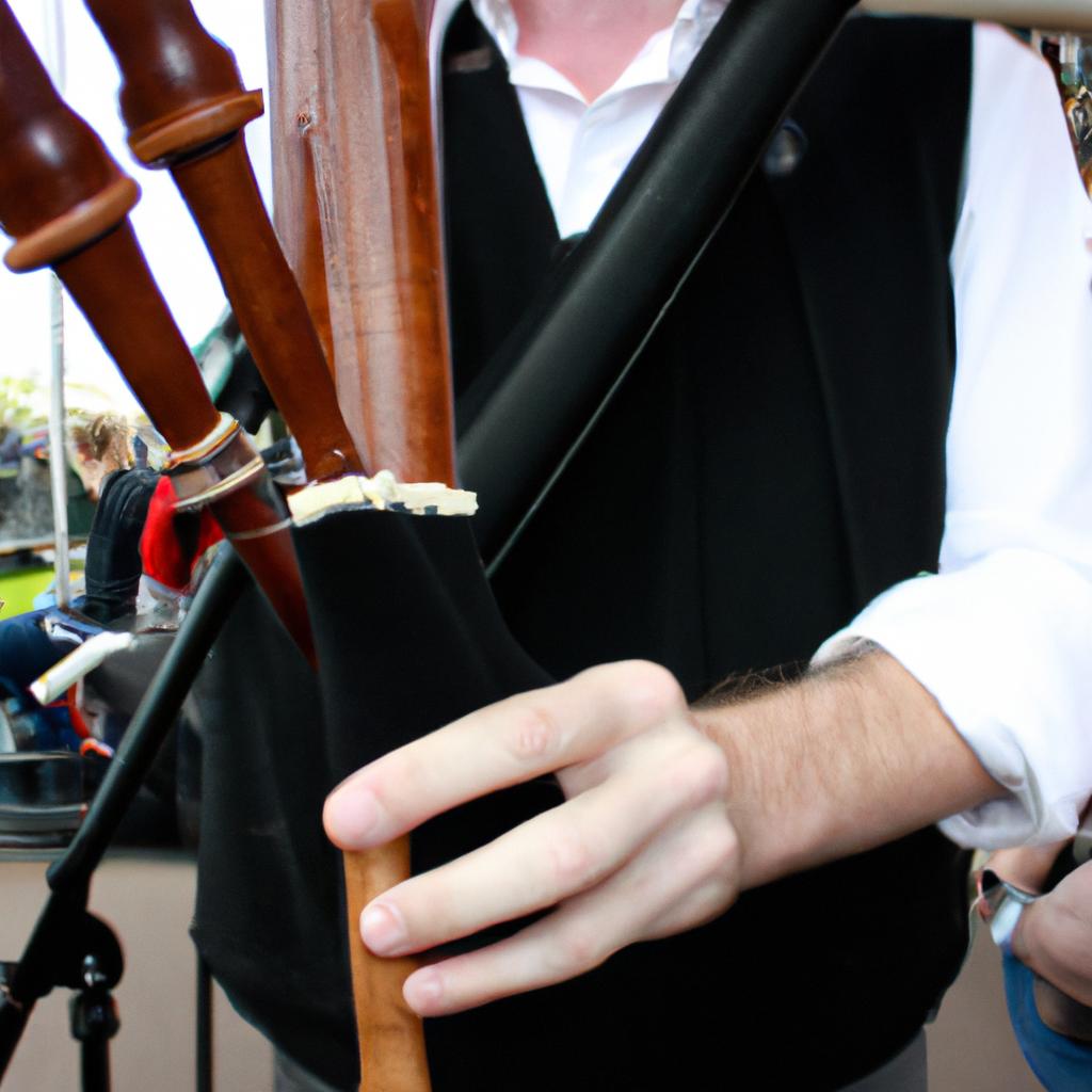 Person playing traditional Irish music