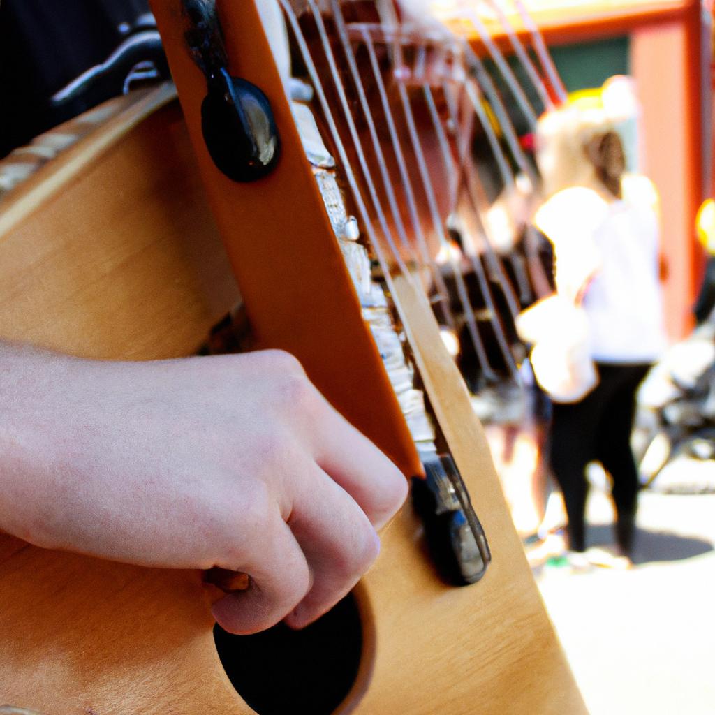 Person playing traditional Irish music