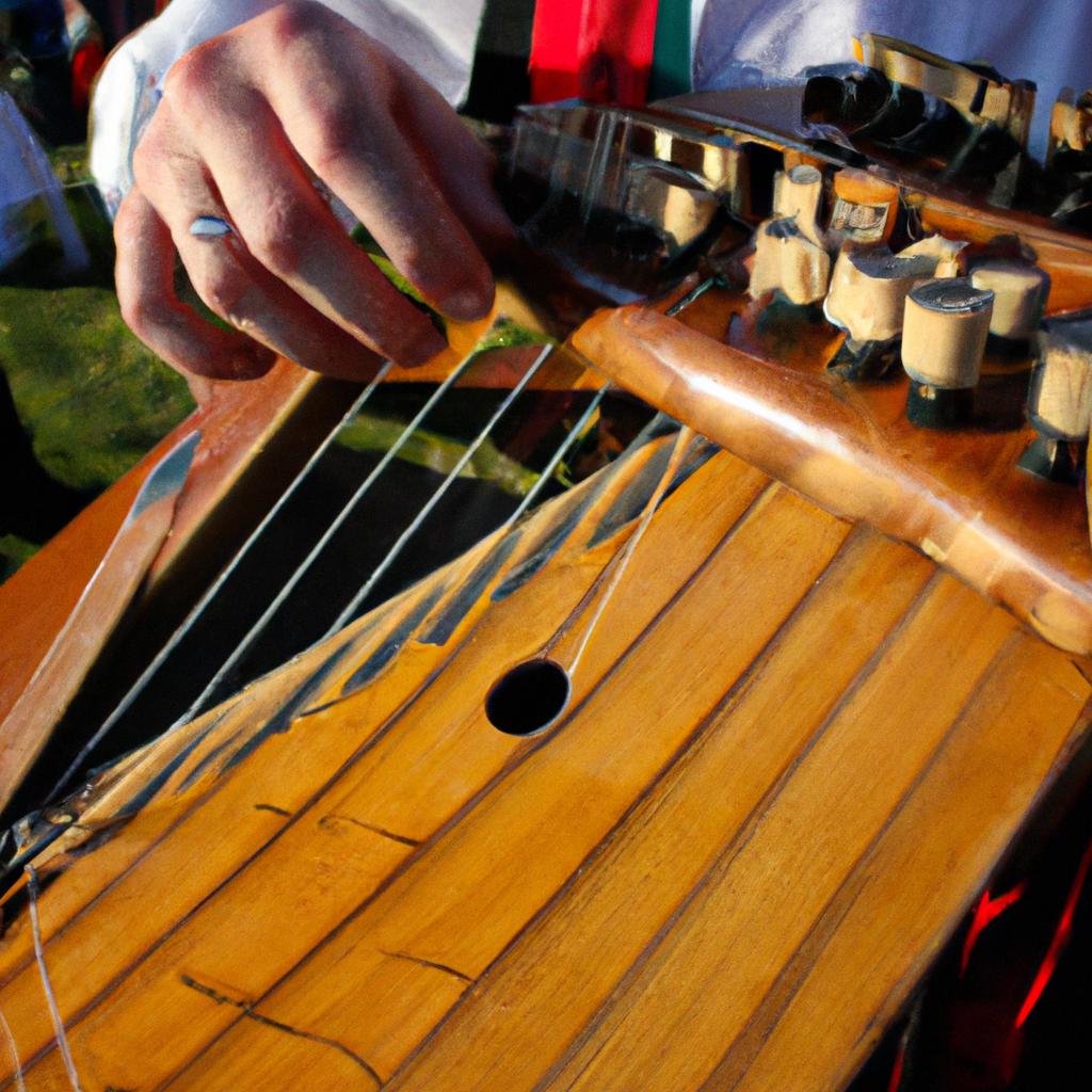 Person playing traditional Irish music